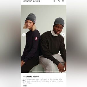 NWT CANADA GOOSE Unisex Wool Beanie